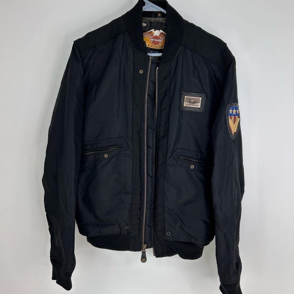Harley Davidson Mens Camo Lined Riding Jacket Size Small